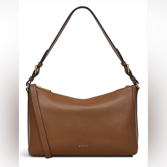Radley London Dukes Place MD Ziptop Shoulder Bag. Black/Gold. - Picture 1 of 1